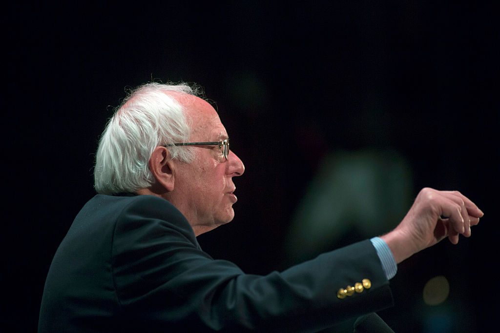 SCRANTON, PA - APRIL 21: Democratic presidential candidate Sen. Bernie Sanders (D-VT) speaks at a town hall meeting on April 21, 2016 in Scranton, Pennsylvania. Pennsylvania Democrats will vote in the primary election on April 26, 2016. (Photo by Jessica Kourkounis/Getty Images)