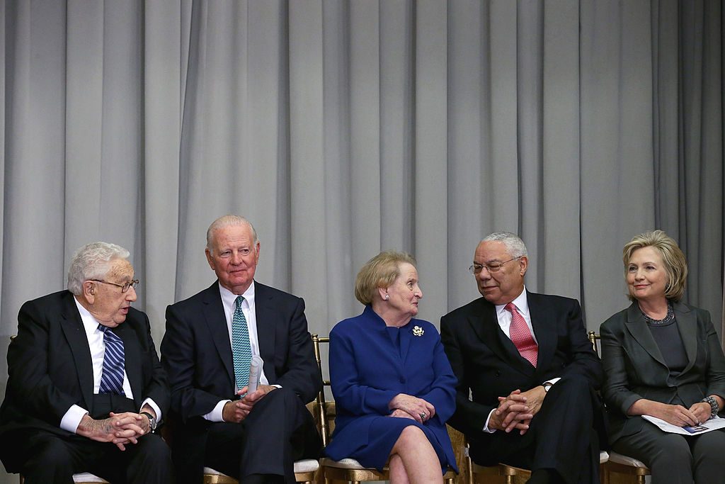 Cinco ex secretarios de estado (Foto de Chip Somodevilla/Getty Images)
